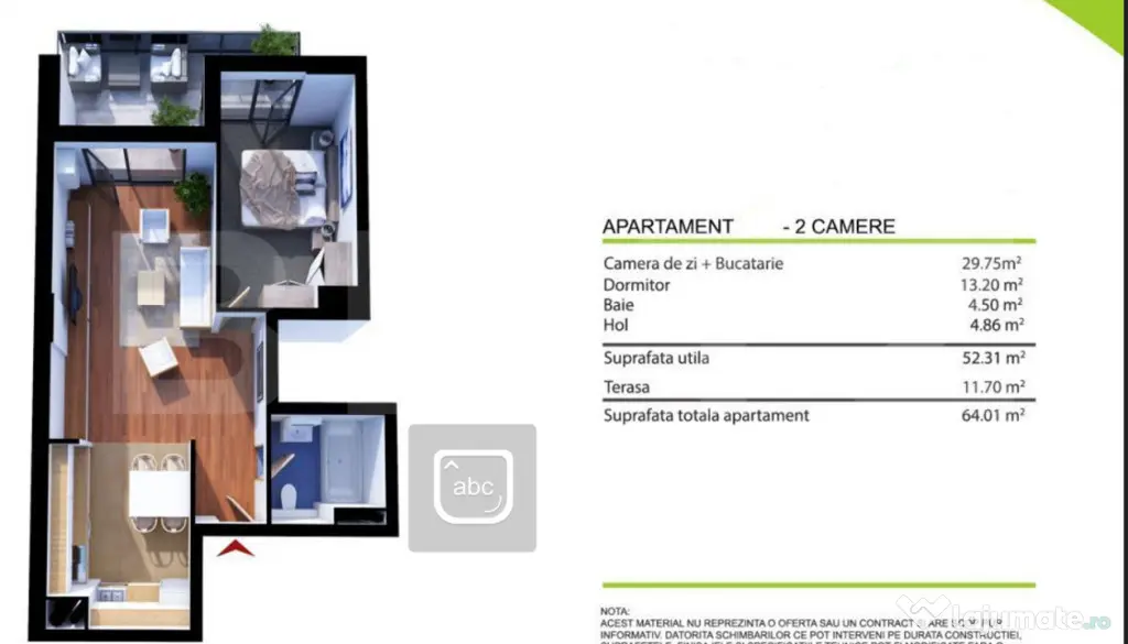EXCLUSIV BLITZ ! 2 camere, etaj intermediar, parcare, boxa, - Cluj-Napoca (Cluj)