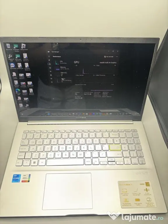 Asus VivoBook 15 K553E Mod: K553E Ram: 16GB Memorie: 512GB SSD Procesor: i5-1135G7 2.40GHz ID_843