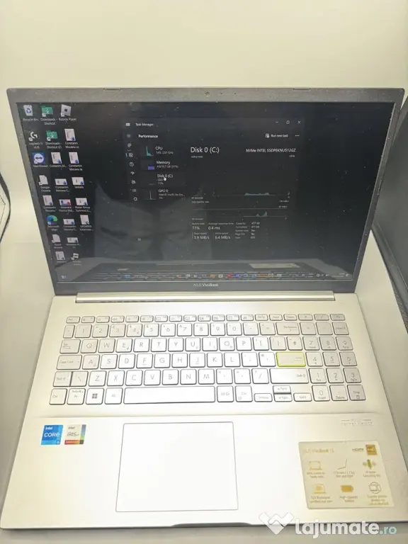 Asus VivoBook 15 K553E Mod: K553E Ram: 16GB Memorie: 512GB SSD Procesor: i5-1135G7 2.40GHz ID_843