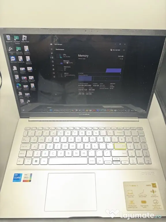 Asus VivoBook 15 K553E Mod: K553E Ram: 16GB Memorie: 512GB SSD Procesor: i5-1135G7 2.40GHz ID_843