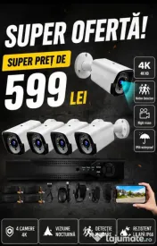 Vindem si Montam Camere Supraveghere Video KIT Complet 4/8/12 CAMERE 