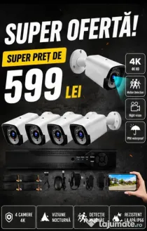 Vindem si Montam Camere Supraveghere Video KIT Complet 4/8/12 CAMERE