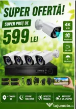 Vindem si Montam Camere Supraveghere Video KIT Complet 4/8/12 CAMERE