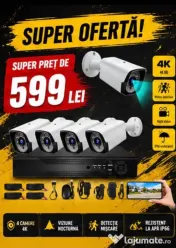 Vindem si Montam Camere Supraveghere Video KIT Complet 4/8/12 CAMERE 