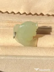 Pandativ Vintage Pește Crap (Koi) din Jad Translucid 2.86g