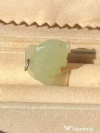 Pandativ Vintage Pește Crap (Koi) din Jad Translucid 2.86g