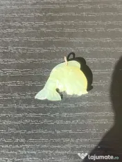 Pandativ Vintage Pește Crap (Koi) din Jad Translucid 2.86g