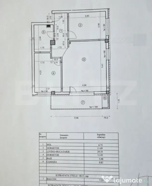 Apartament 3 camere, 61 mp, Optimus Vivo - Cluj-Napoca (Cluj)
