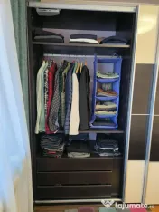Set Mobilă LEMS ca Nouă: Șifonier Uși Glisante + Modul 3 Sertare + 2 Noptiere 