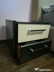 Set Mobilă LEMS ca Nouă: Șifonier Uși Glisante + Modul 3 Sertare + 2 Noptiere 