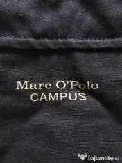 Geanta unisex, tip poștaș, neagra din material textil de la Marca'O Polo!