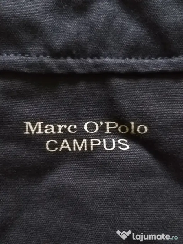Geanta unisex, tip poștaș, neagra din material textil de la Marca'O Polo!