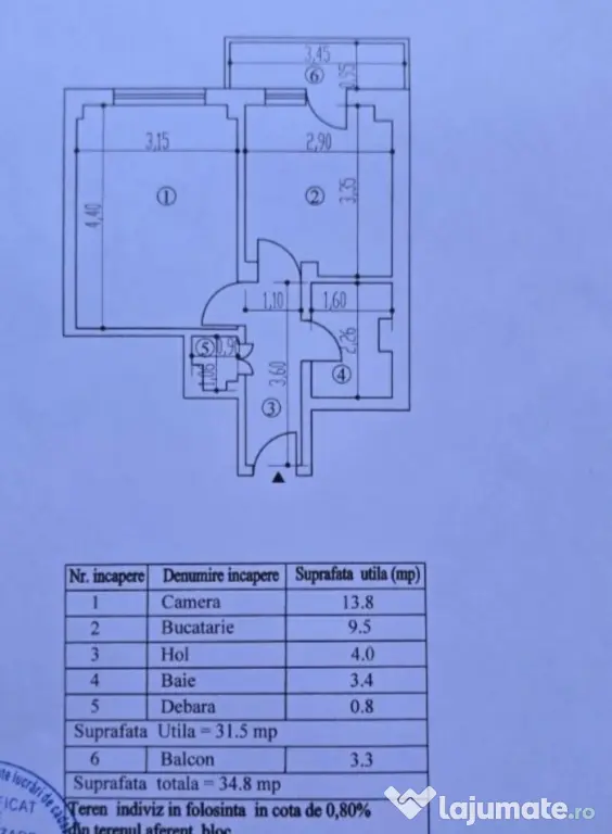 Apartament 1 camera zona Garii