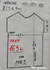 Costum Mar rosu pentru copii 3-4-5-6-7 ani 