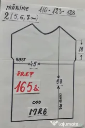 Costum Mar rosu pentru copii 3-4-5-6-7 ani 