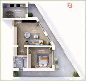 COMISION 0% Apartament cu 2 camere, terasa de 30 mp, bloc no 