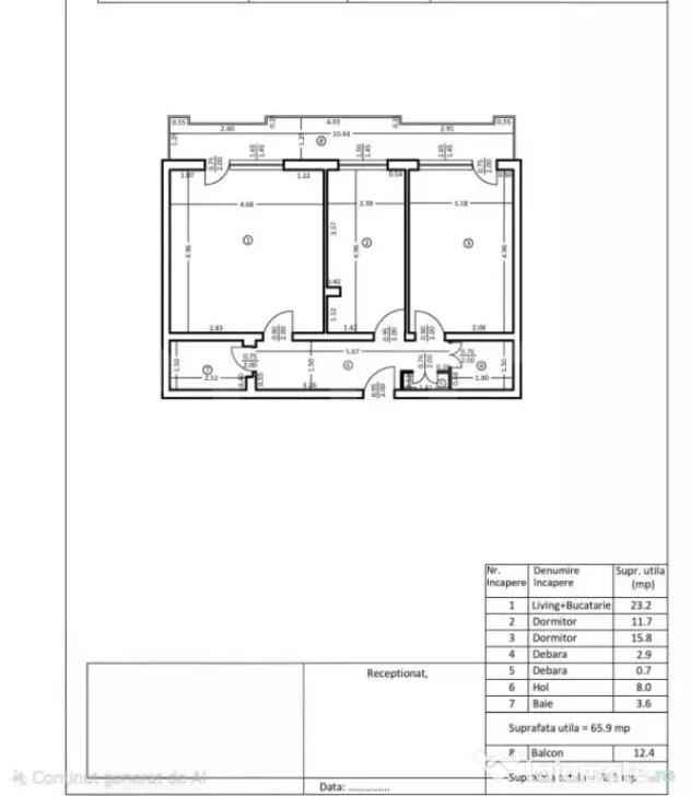 Apartament de 3 camere decomandat, Zona Ramada - Craiova (Dolj)