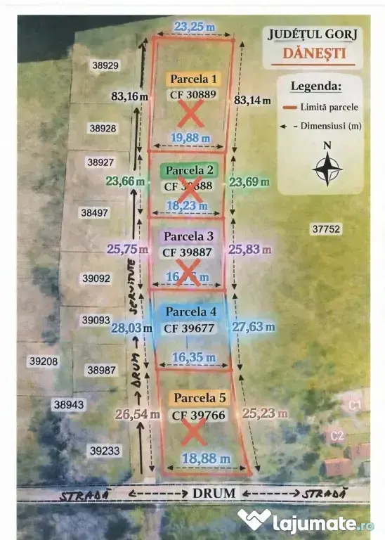 Parcela,teren intravilan,Botorogi,Com. Danesti,Gorj