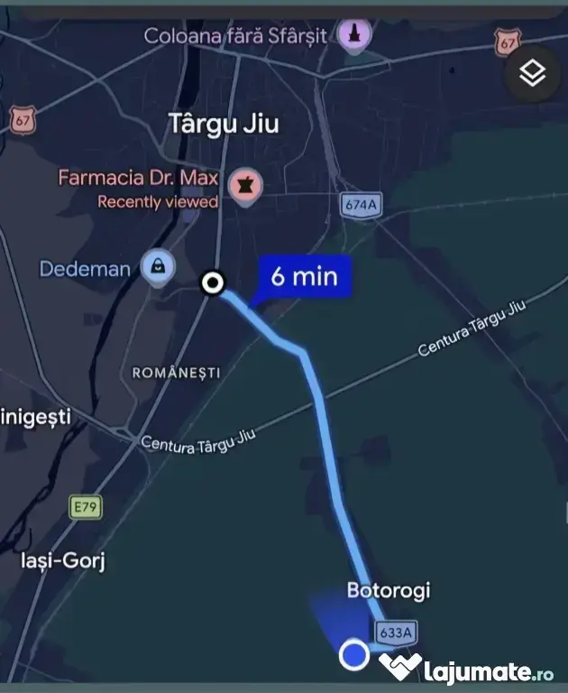 Parcela,teren intravilan,Botorogi,Com. Danesti,Gorj