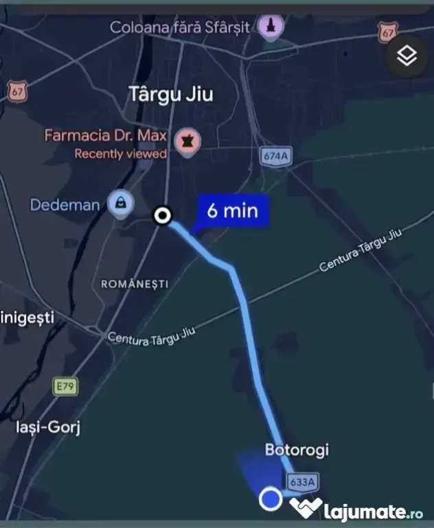 Parcela,teren intravilan,Botorogi,Com. Danesti,Gorj