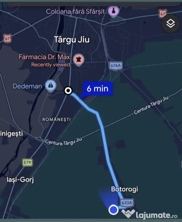 Parcela,teren intravilan,Botorogi,Com. Danesti,Gorj
