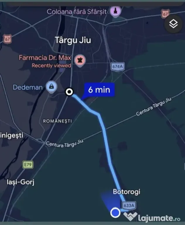 Parcela,teren intravilan,Botorogi,Com. Danesti,Gorj