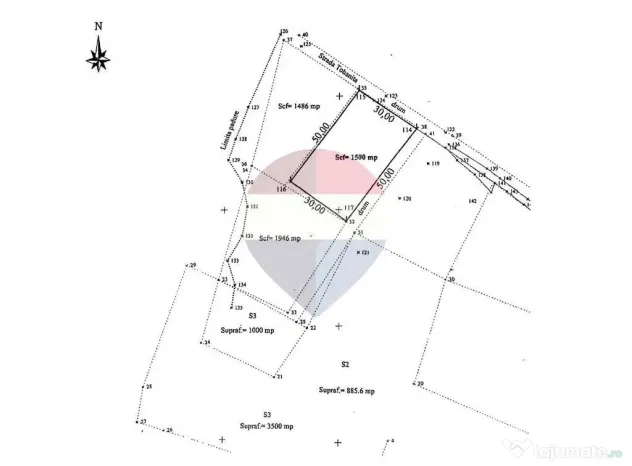 Teren 1,500mp Zarnesti zona Tohanita, priveliste deosebita, intre case - Zarnesti (Brasov)