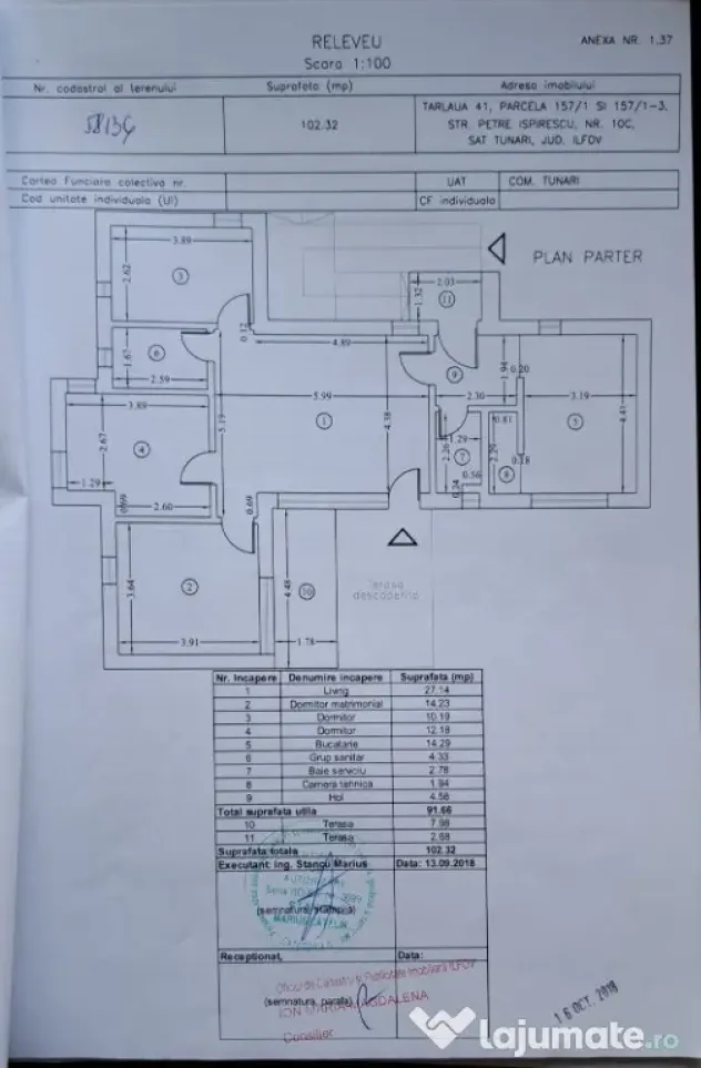 Vând casă individuală 4 camere, suprafața utilă 108,48 mp, Tunari - Tunari (Bucuresti-Ilfov)