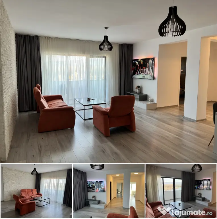 Apartament 4 camere - mobilat - priveliste spre lac - bloc nou - proprietar Central