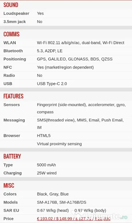 Samsung A17 SIGILAT cu Factura