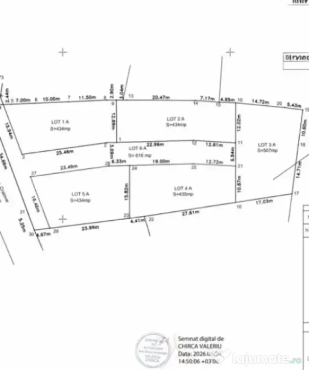 Parcele teren intravilan 434-507mp sau teren 2860mp Izvor ?? - Craiova (Dolj)