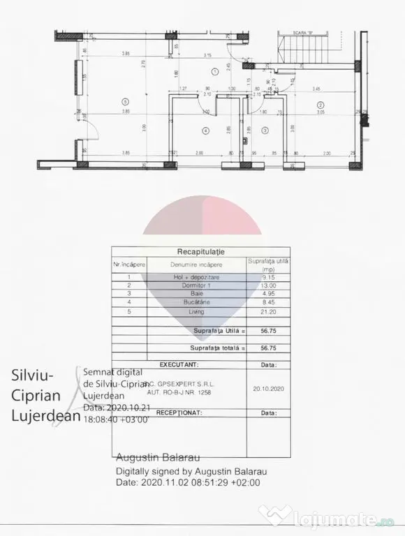Apartament cu 2 camere de vânzare cu gradina proprie si parcare - Floresti (Cluj)