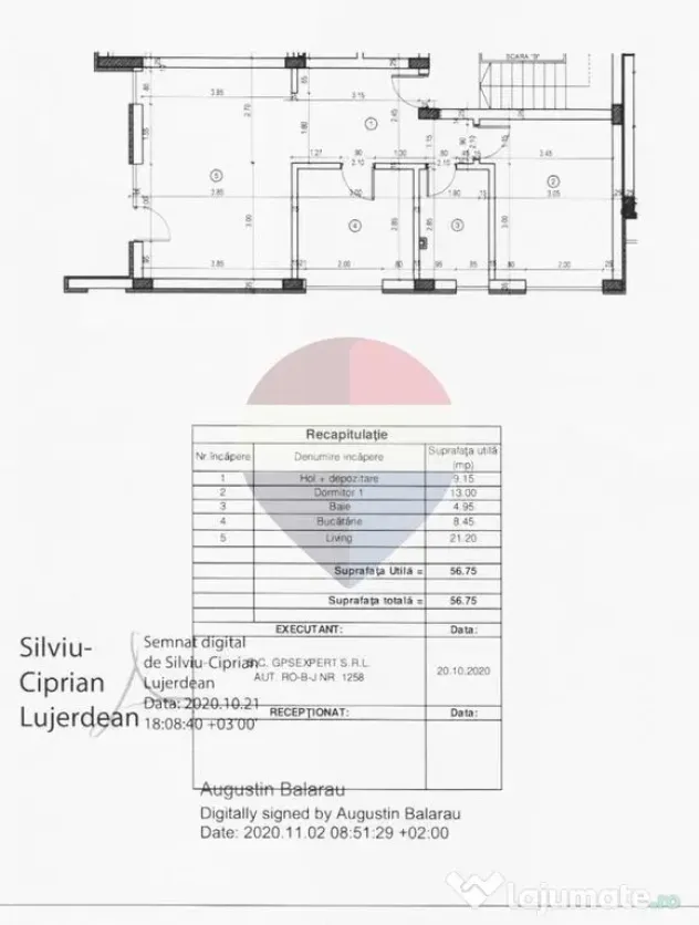Apartament cu 2 camere de vânzare cu gradina proprie si parcare - Floresti (Cluj)