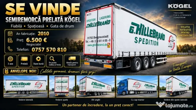 Se vand semiremorci Schmitz și Kögel