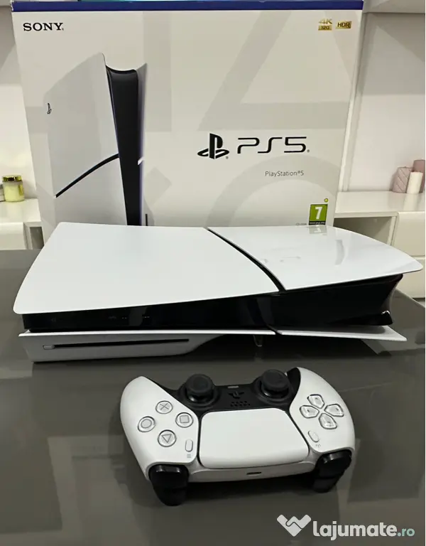 PS5 Slim 1TB Disc + Controller + 2 Jocuri | Stare Perfectă
