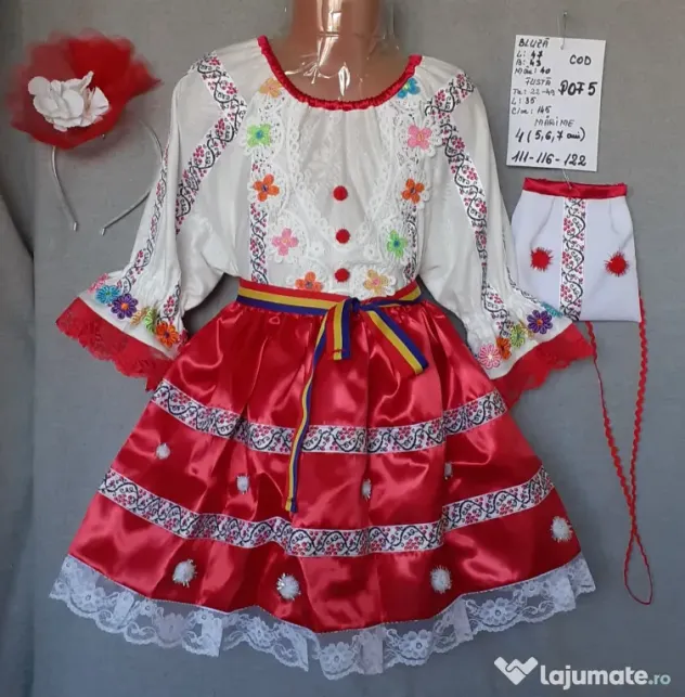 Costum popular pentru copii 4-5-6-7 ani