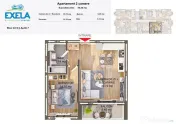 Apartament cu 2 camere finisat la cheie 51 mp zona Brana din