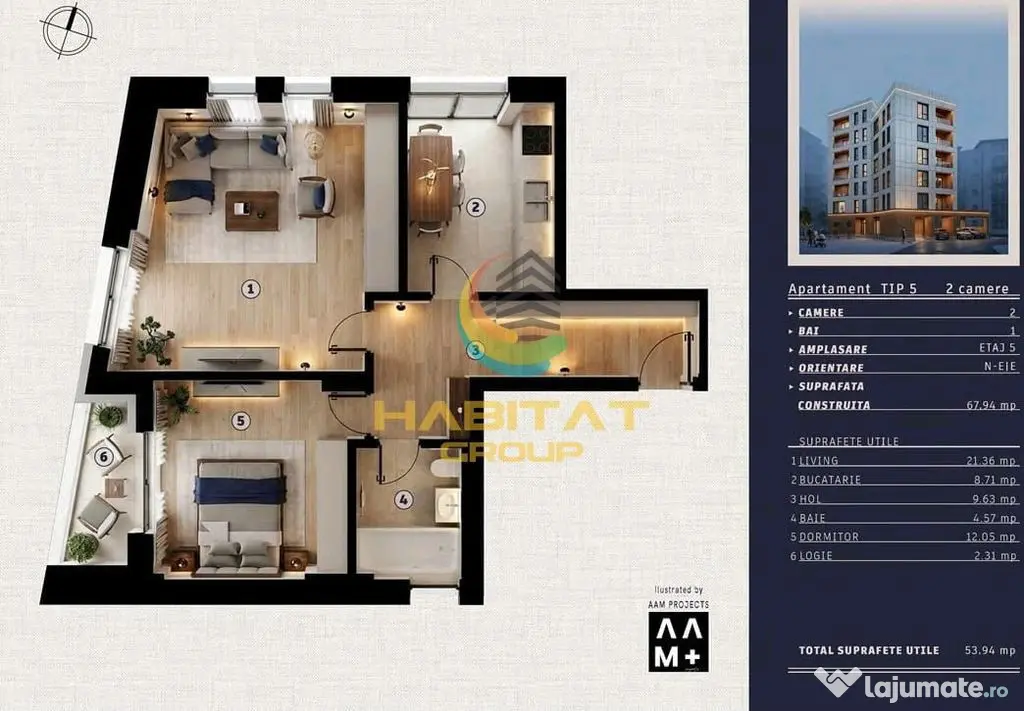 2 camere - Palatul Copiilor - NOU - Bucuresti (Bucuresti-Ilfov)