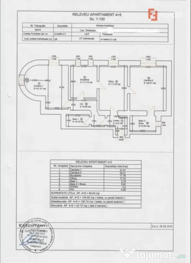 COMISION 0% Apartament demisol 3 camere de vanzare in Timiso - Timisoara (Timis)