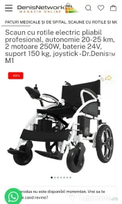 Scaun cu rotile electric pliabil 
