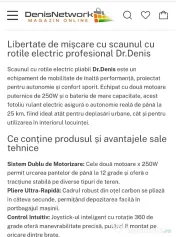Scaun cu rotile electric pliabil 
