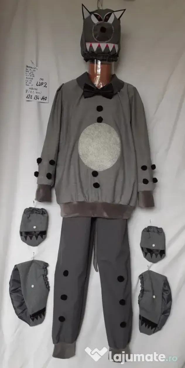 Costum Lup pentru copii 10-11-12-13 ani, 185 lei
