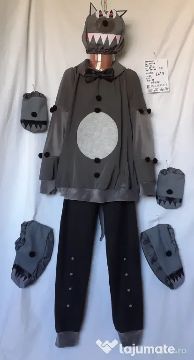 Costum Lup pentru copii 10-11-12-13 ani, 185 lei