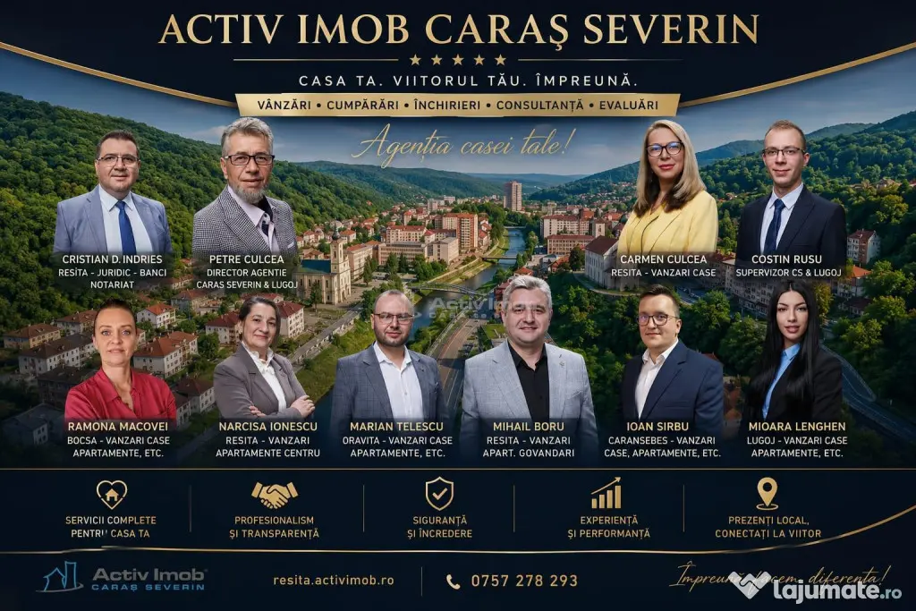 Resita, Apt.3 Cam.Decom.pe 2 nivele, V.Domanului - Resita (Caras-Severin)