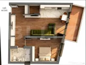 Apartament 2 camere, 51 mp, zona Giroc, pret cu TVA Inclus 