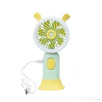 Ventilator de mana, alimentare USB, 3.7w, 3 viteze si suport, verde / ZTS 8241