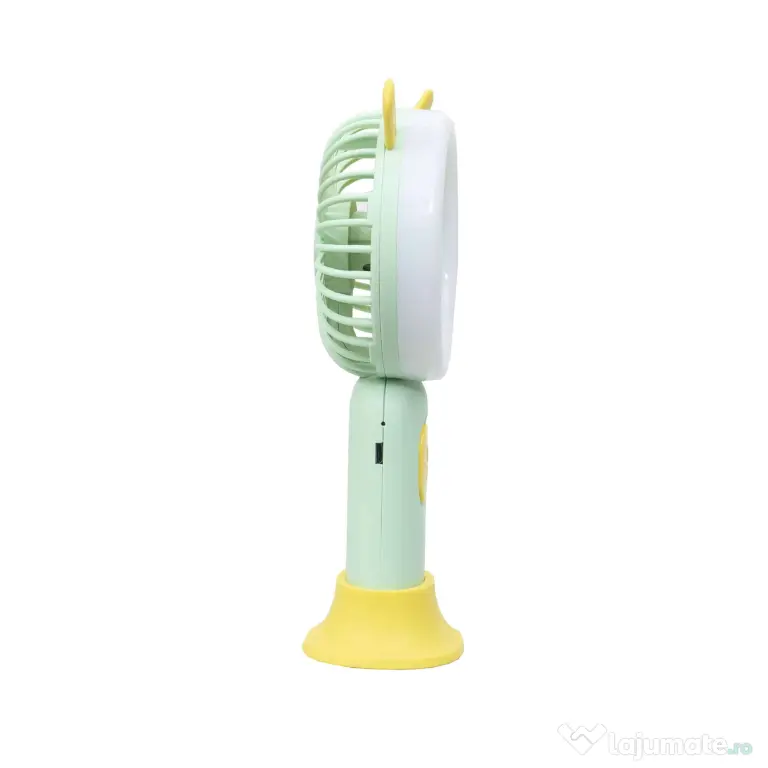 Ventilator de mana, alimentare USB, 3.7w, 3 viteze si suport, verde / ZTS 8241