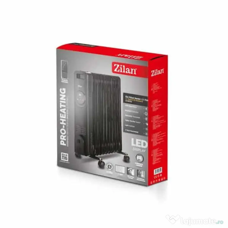 Calorifer electric cu 11 elementi, putere 2500W, termostat reglabil ZILAN / ZLN8436