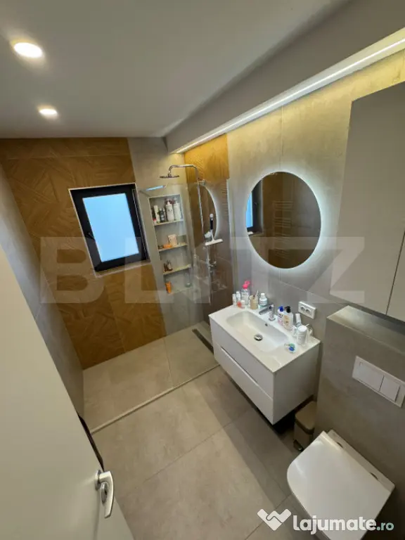 Apartament cu 2 camere, 57 mp, debara, gradina 23 mp, parcar - Floresti (Cluj)