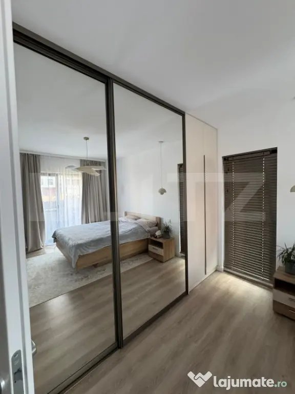Apartament cu 2 camere, 57 mp, debara, gradina 23 mp, parcar - Floresti (Cluj)
